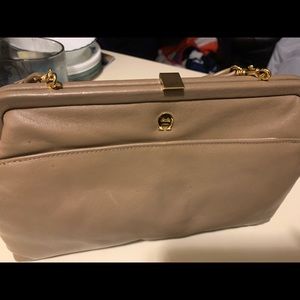 NWT Etienne Aigner Taupe Clutch Shoulder Bag